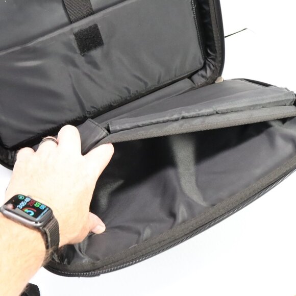 Samsonite Laptop Bag Briefcase Soft Messenger Black w/ Strap - Picture 15 of 16